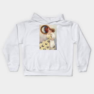 Vintage Mother and Child by Agnes Richardson Kids Hoodie